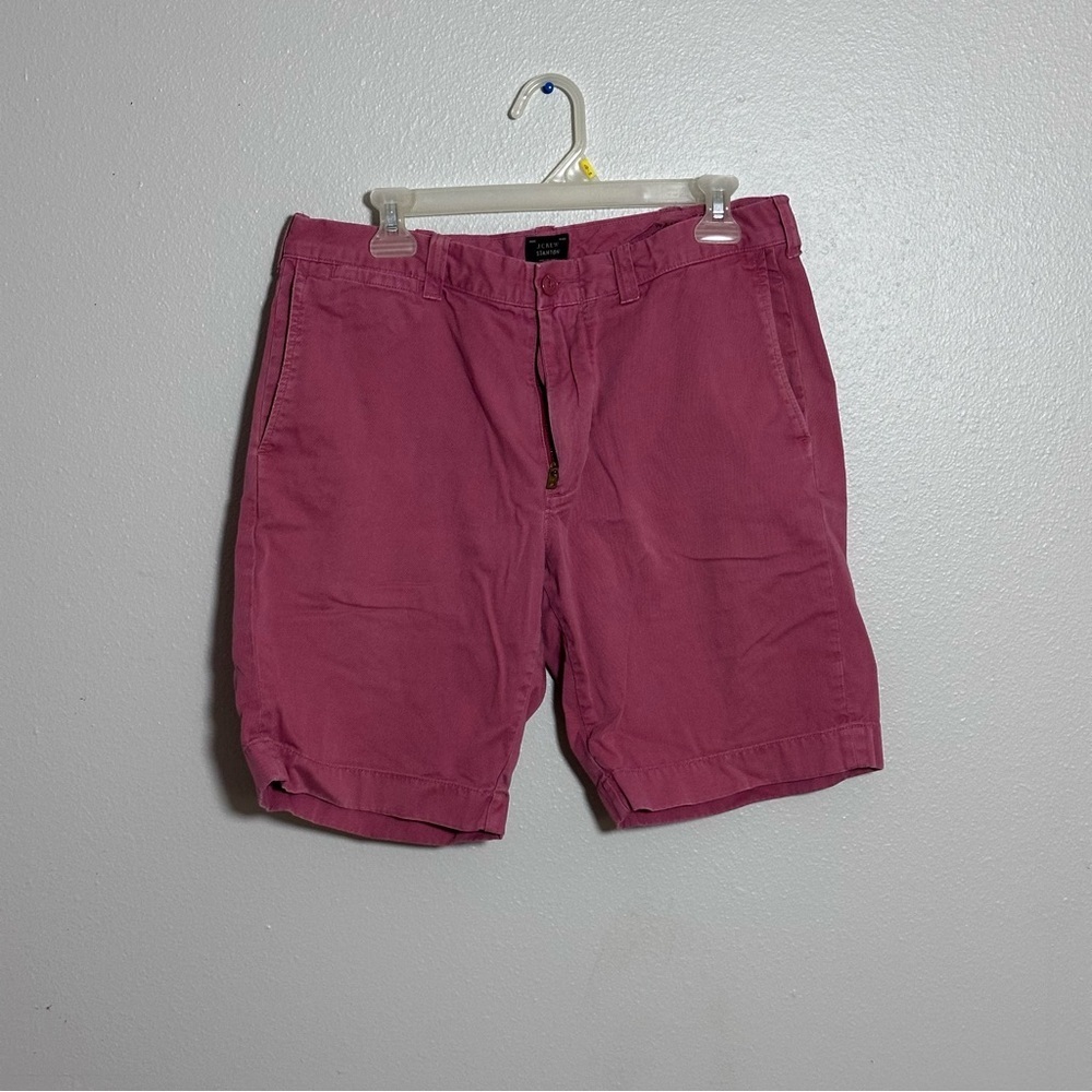 J.Crew Men Pink Twill Stanton Chino Shorts Classic Fit size 32.